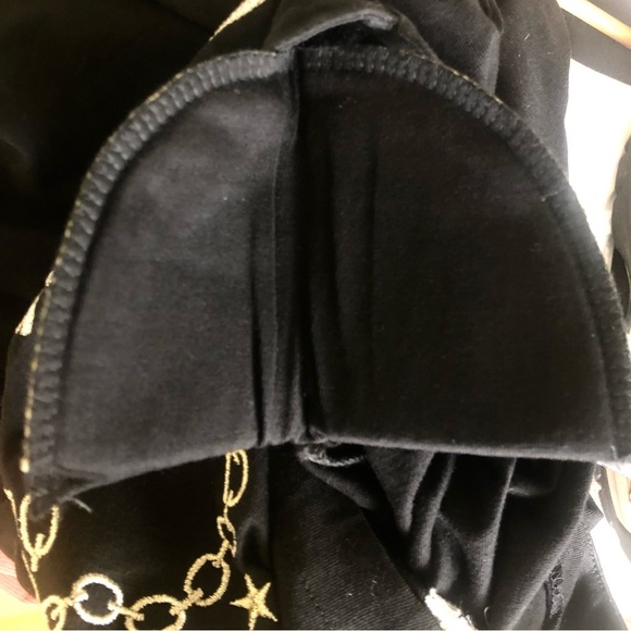 Gardy Embroidered Black Nautical Theme Three Quarter Length Sleeve Top - Picture 7 of 7